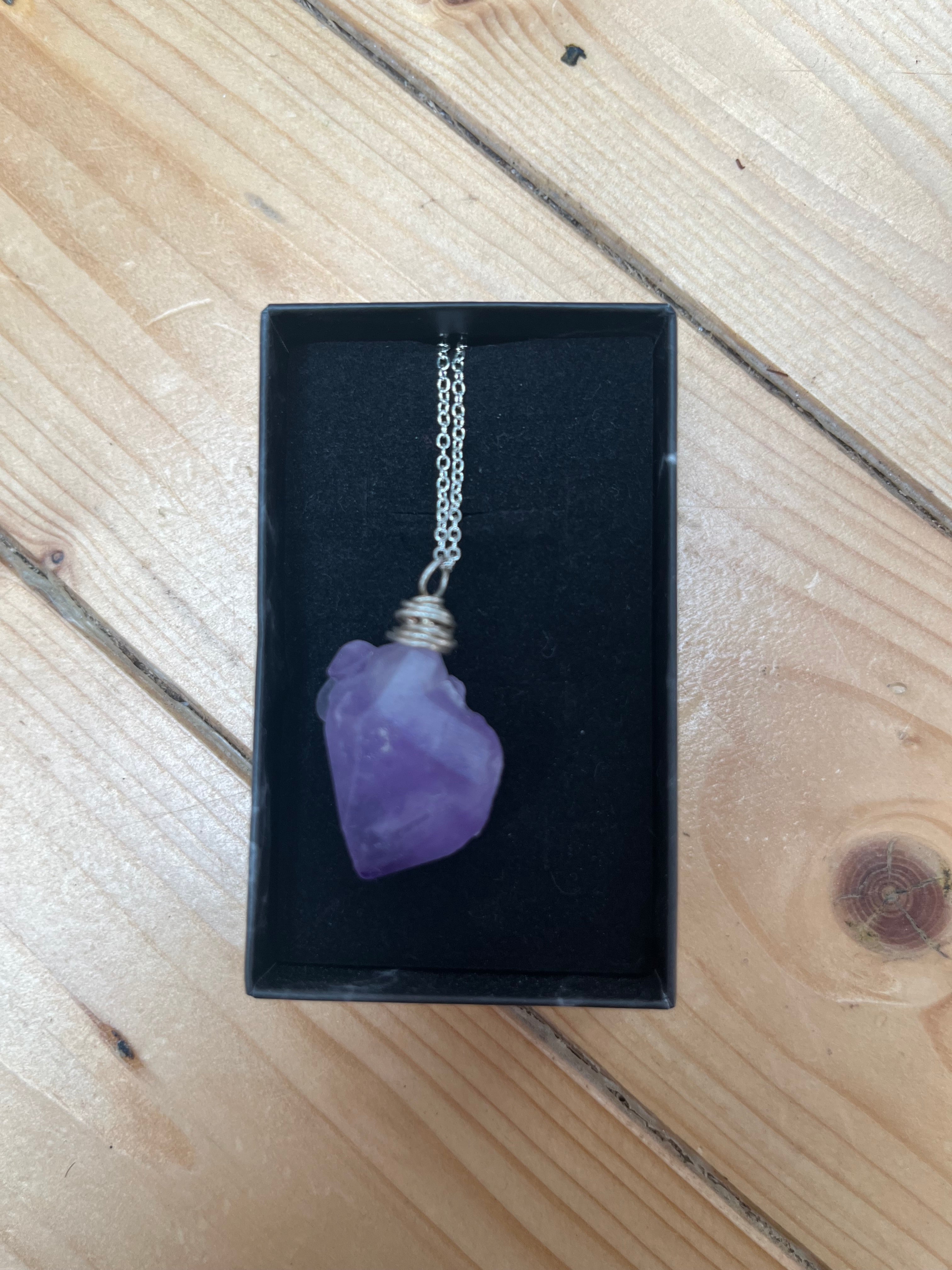 Raw Amethyst Pendant