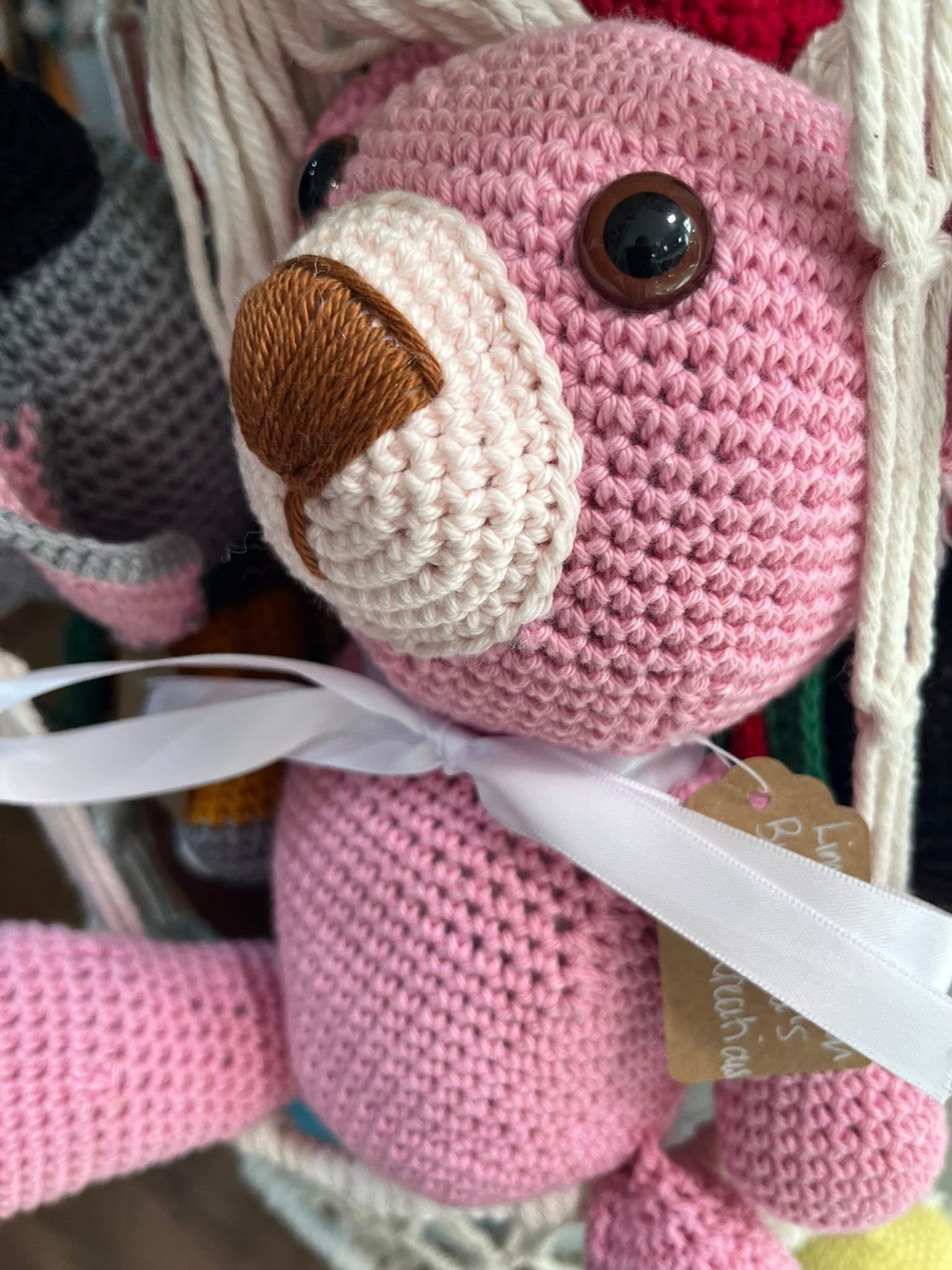 Crochet Pink Teddy Bear
