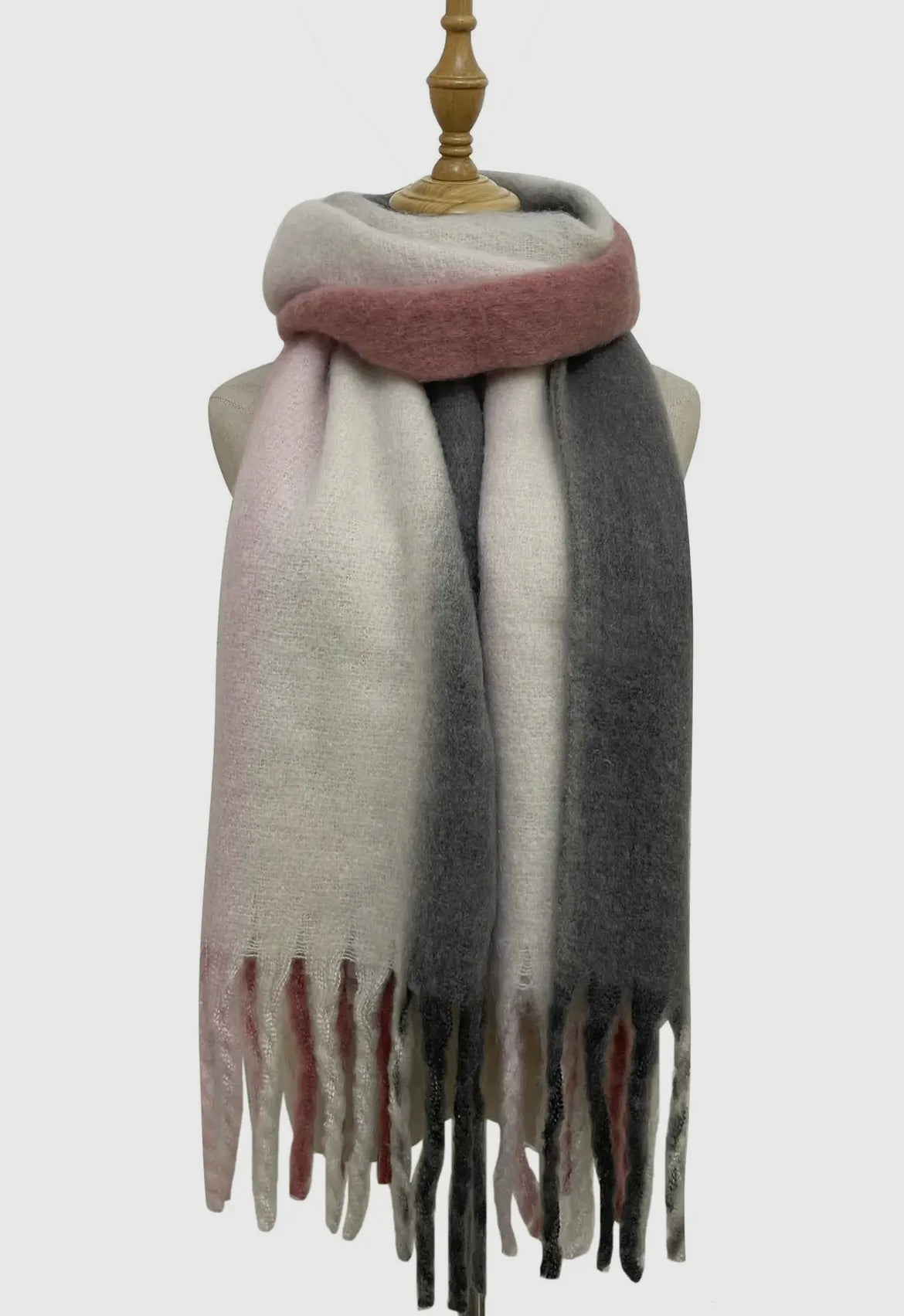 Pink & Grey Scarf