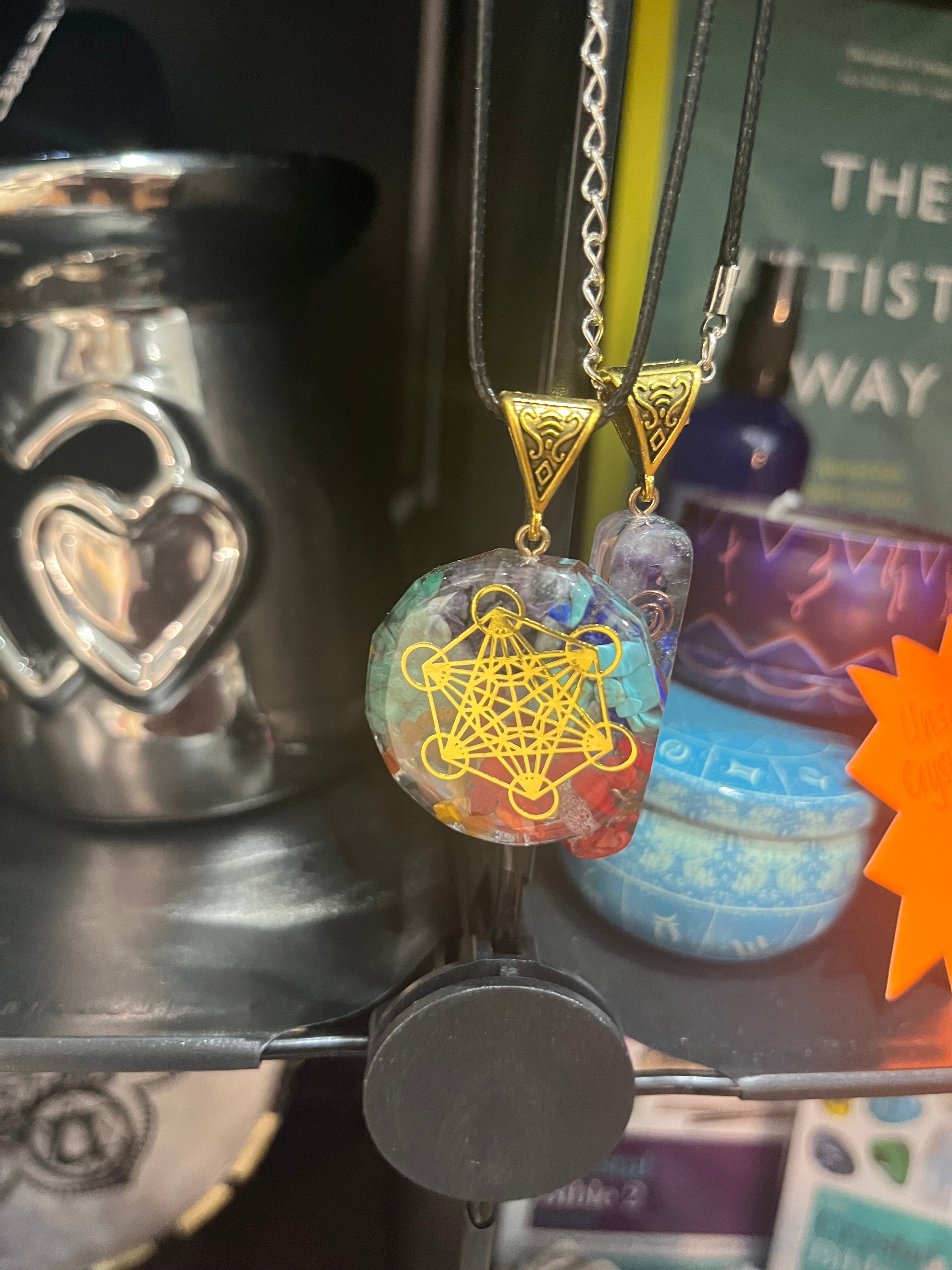 Metatron Chakra Resin Necklace