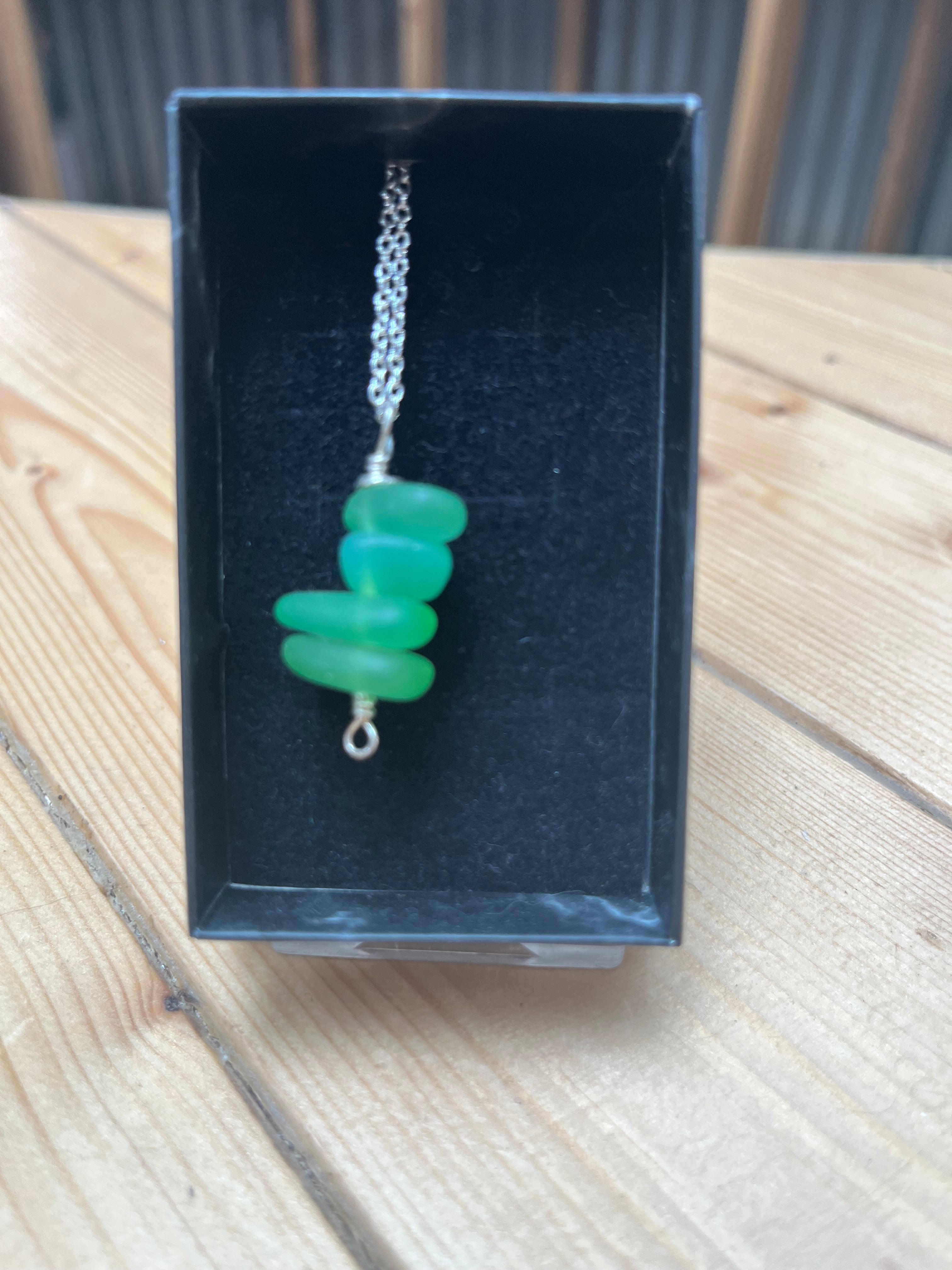 Green Sea Glass Necklace
