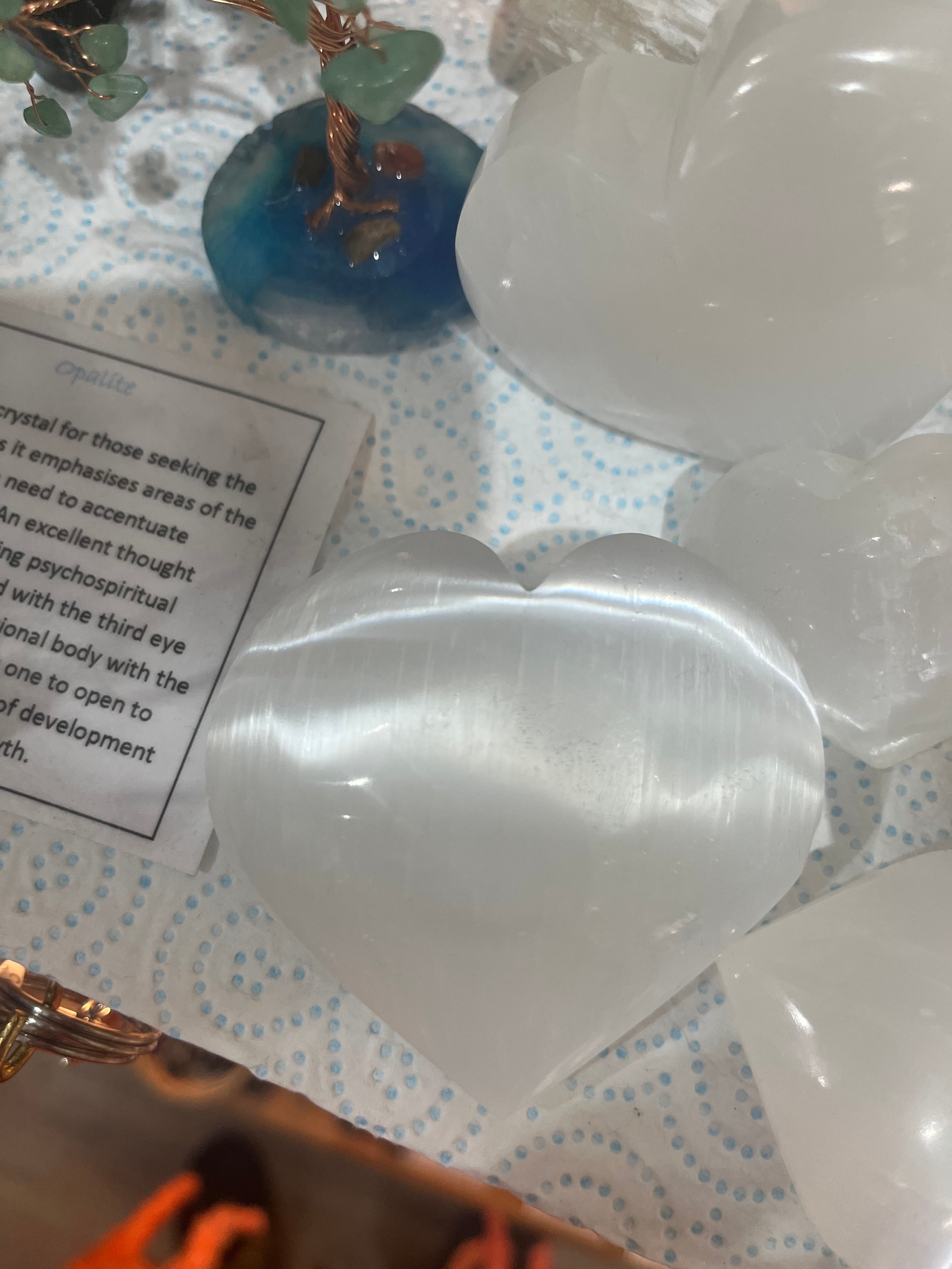 Large Selenite Heart