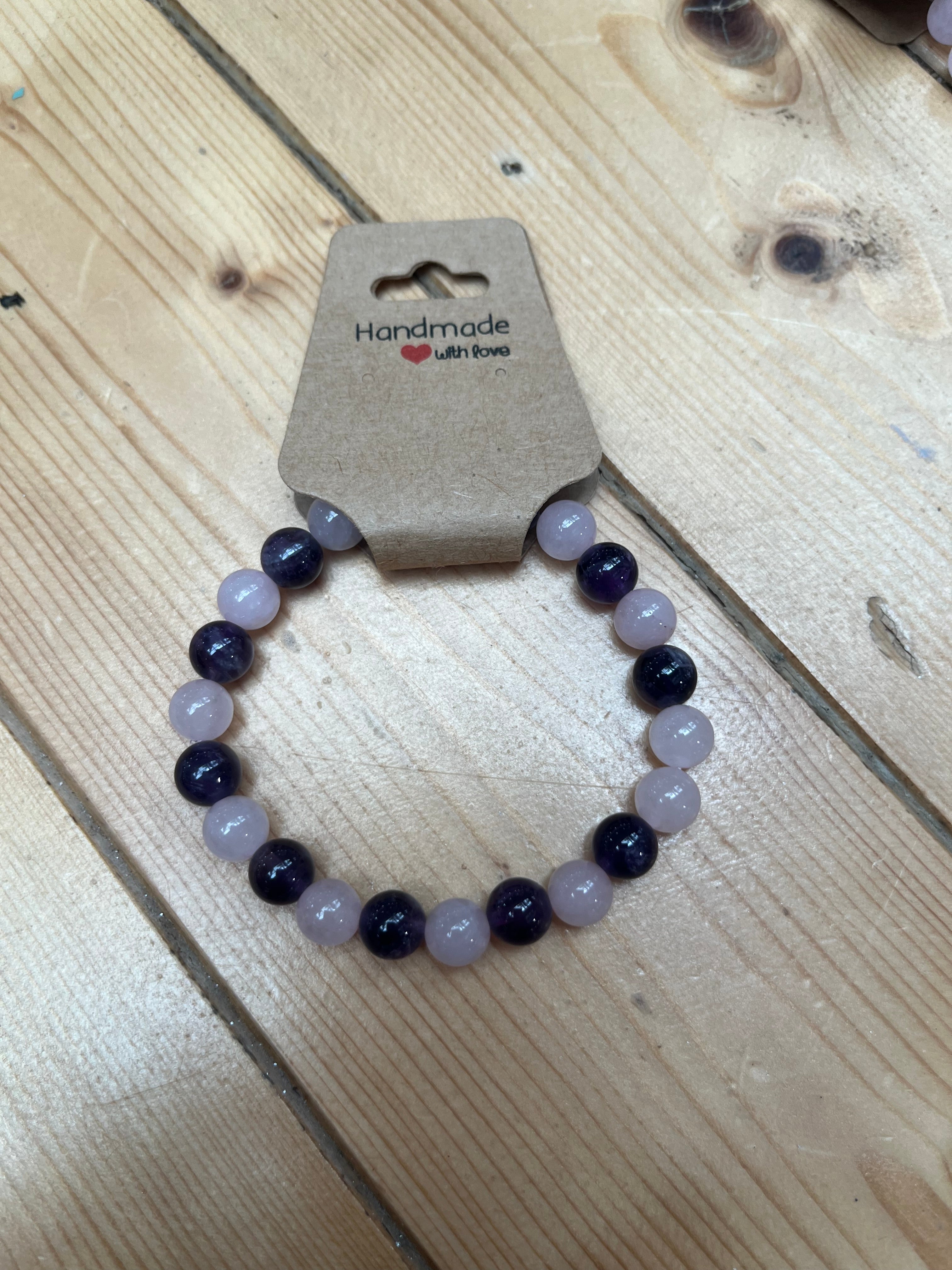 Amethyst & Rose Quartz Bracelet