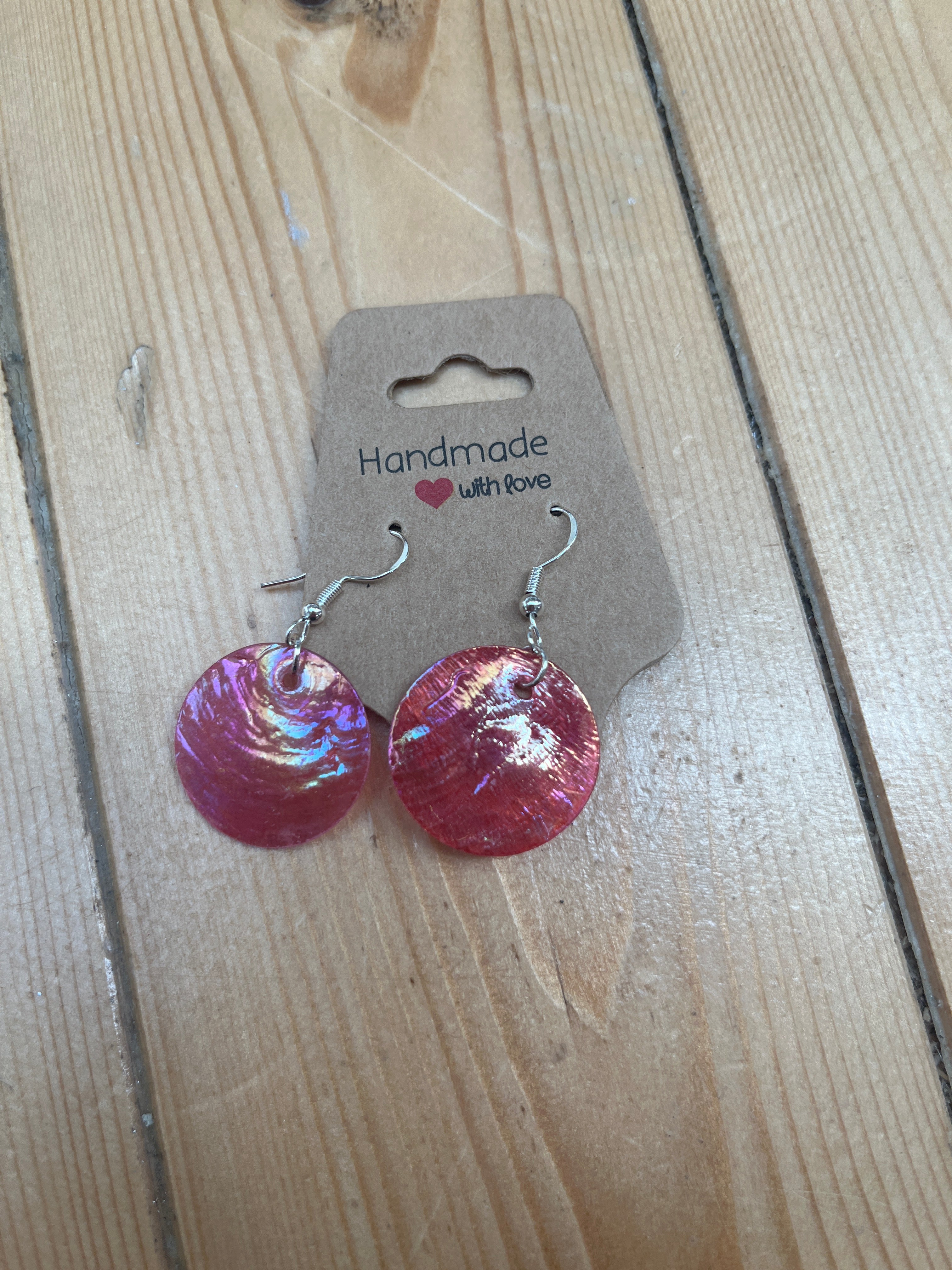 Large Coral Shell Earrings