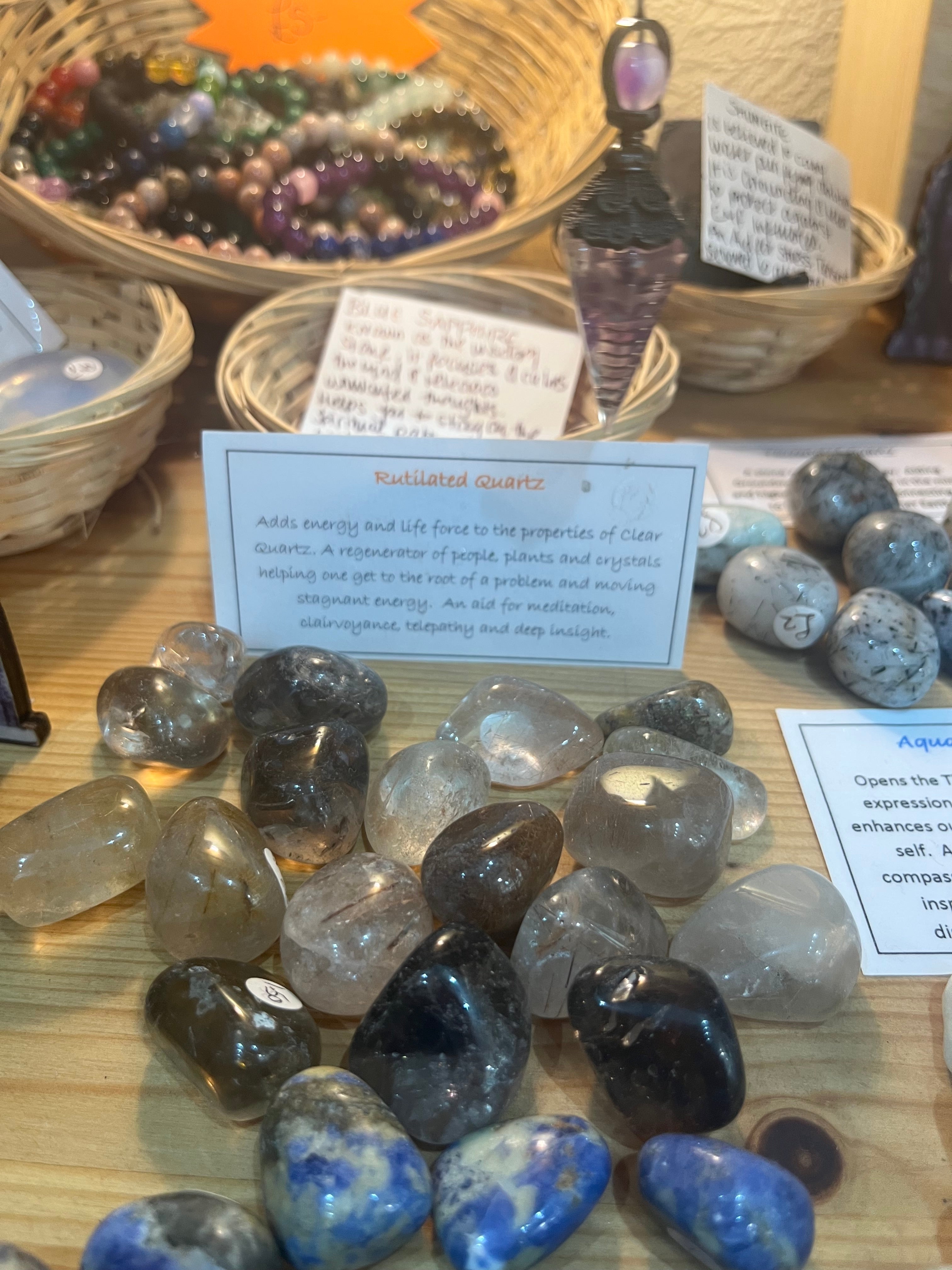 Rutilated Quartz Tumbled stones