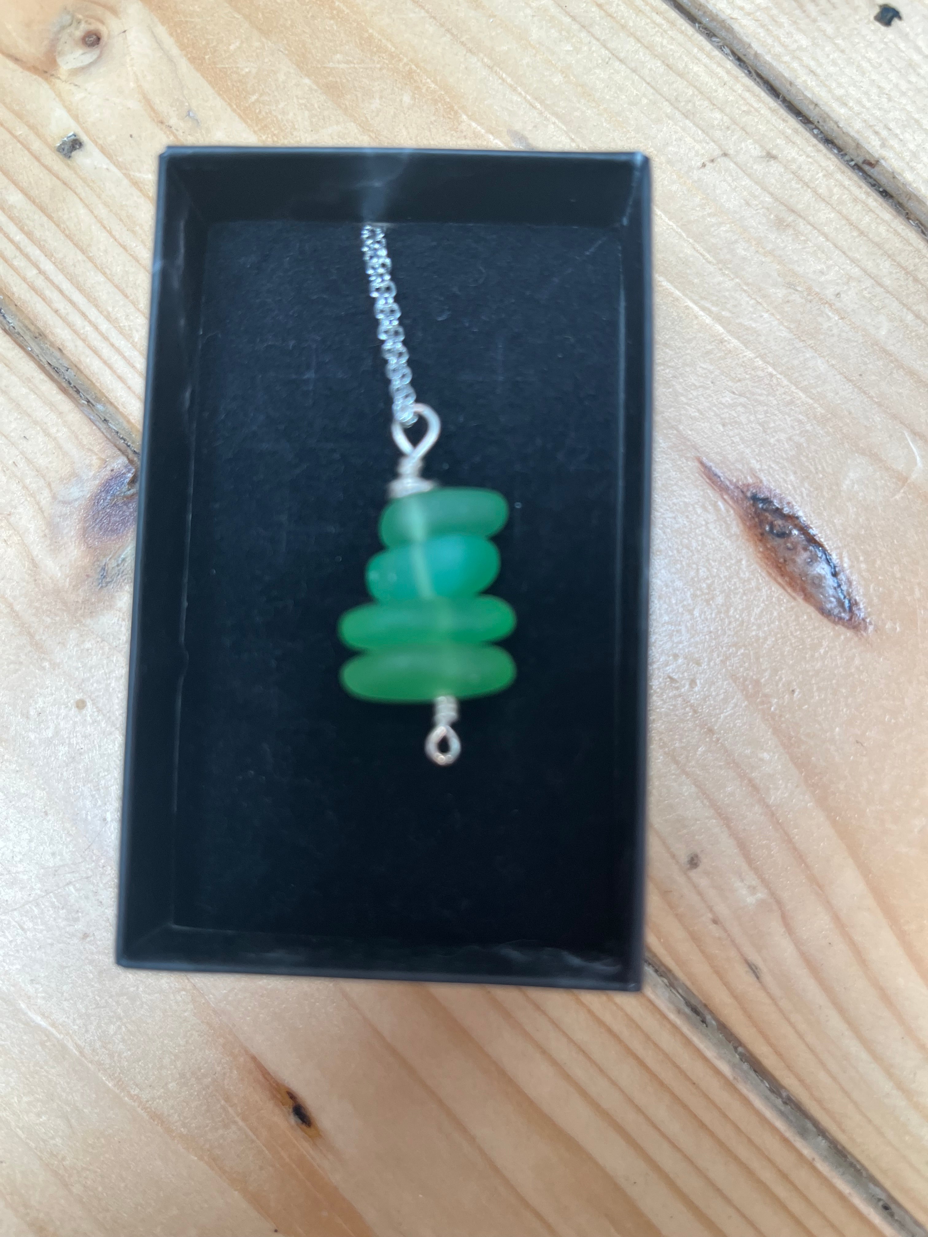 Green Sea Glass Necklace