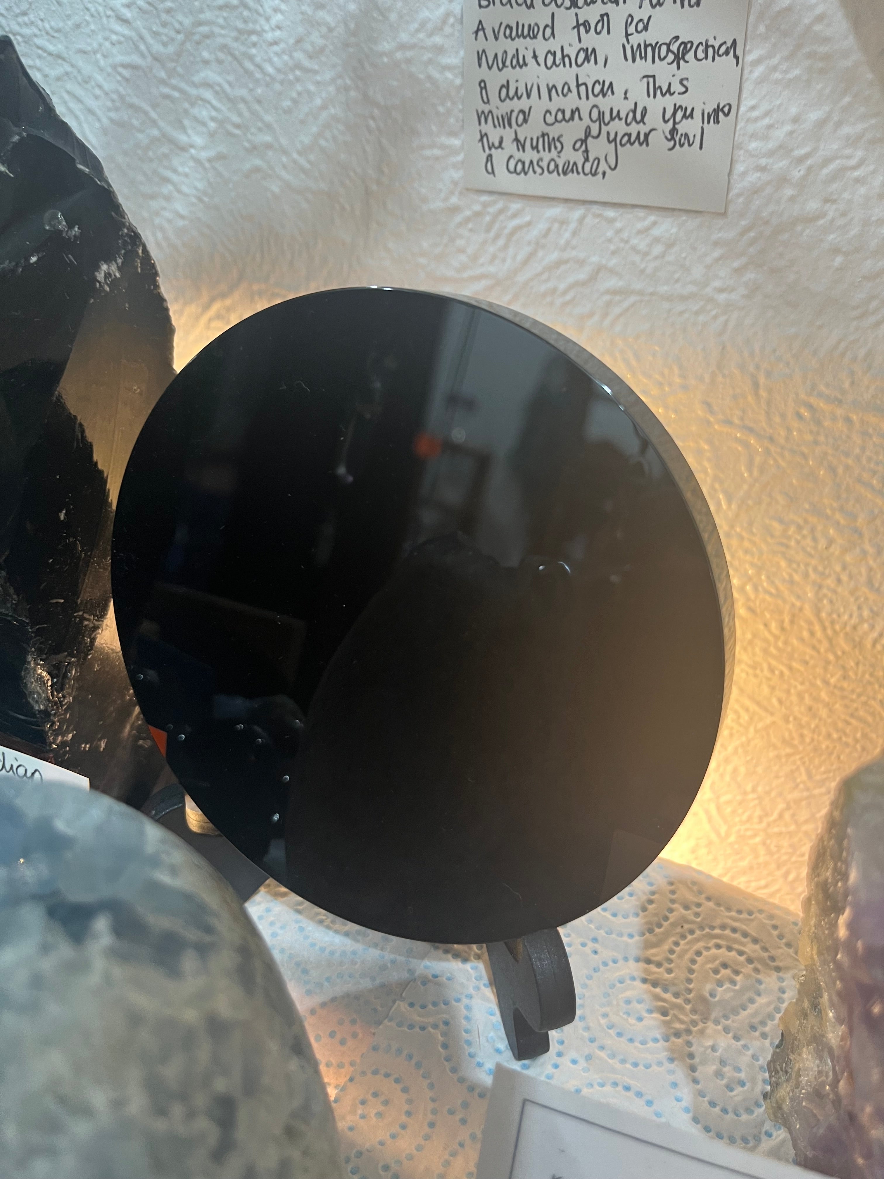 Black Obsidian Mirror