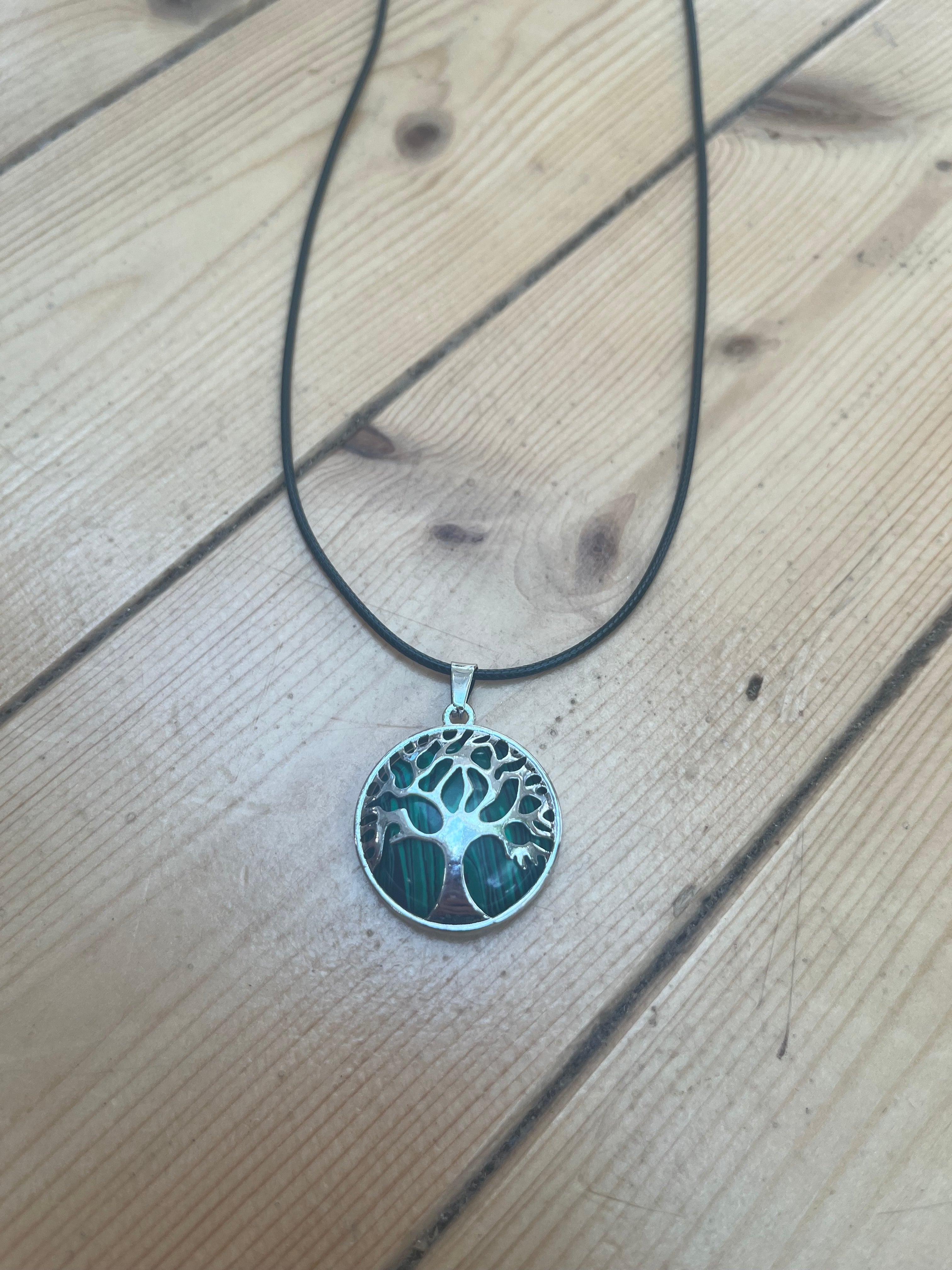 Malachite Tree of Life Necklace