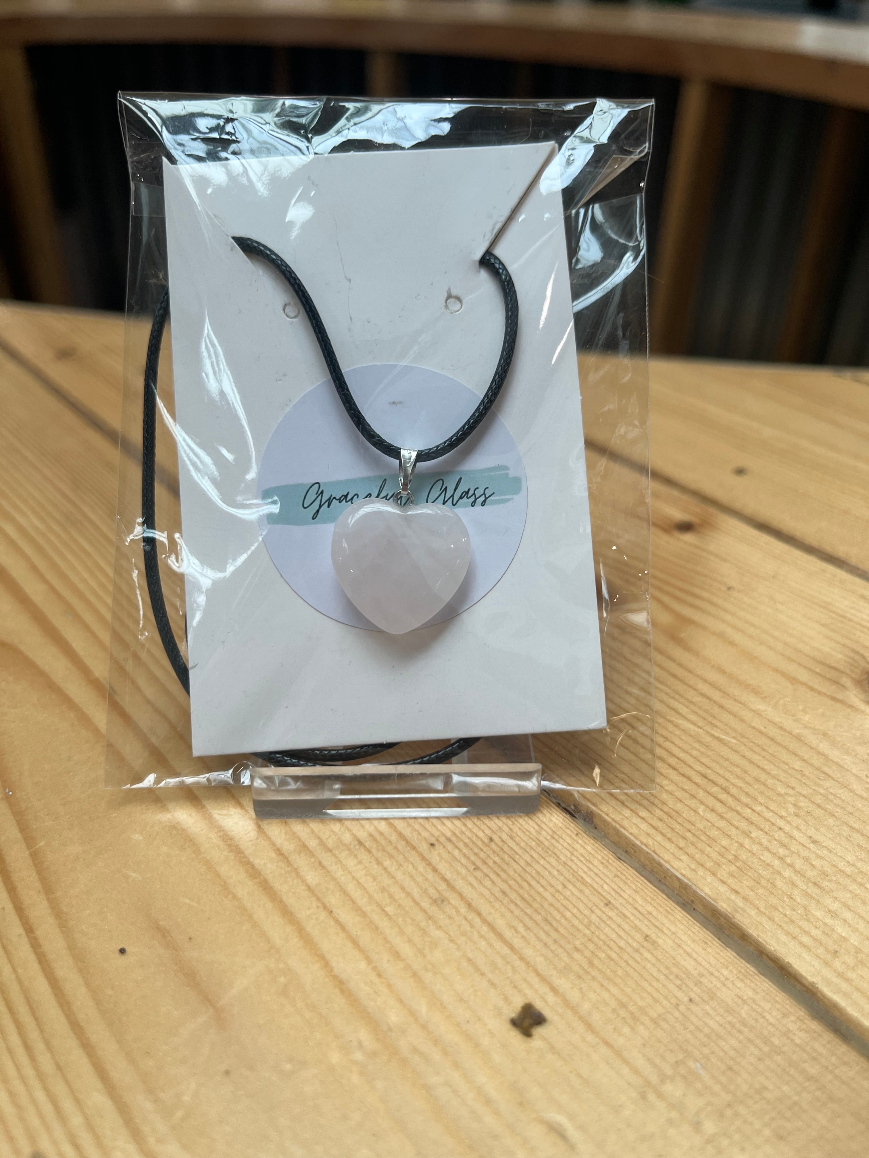 Rose Quartz Heart Pendant