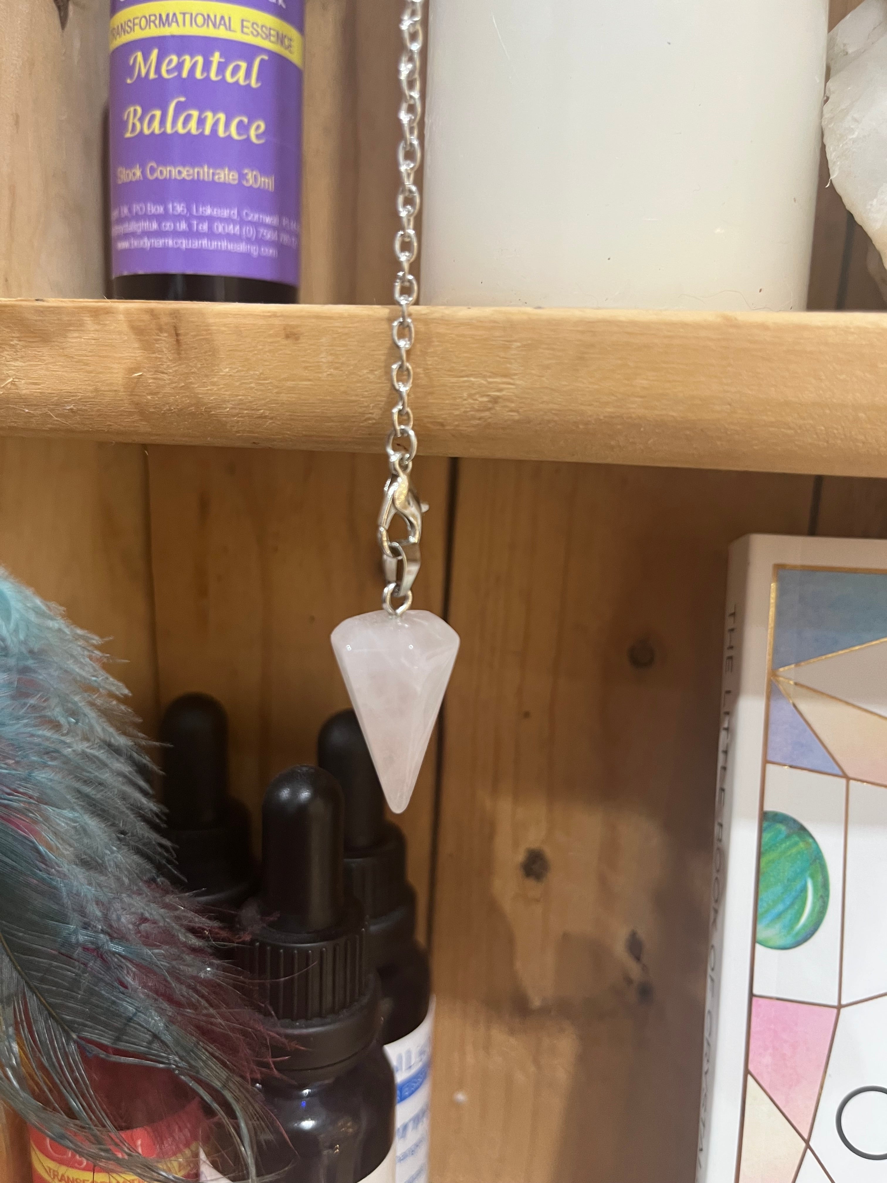 Small Rose Quartz Pendulum