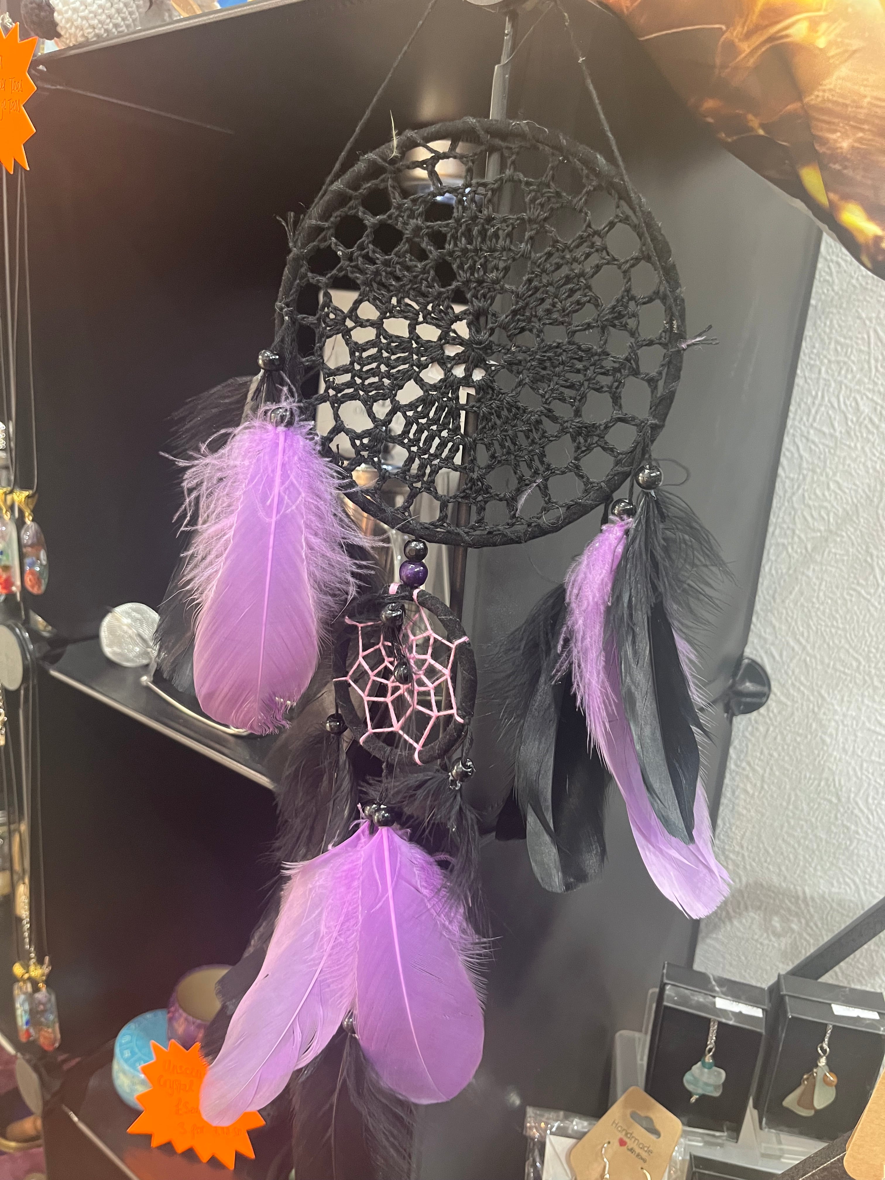 Purple and Black Dream Catcher