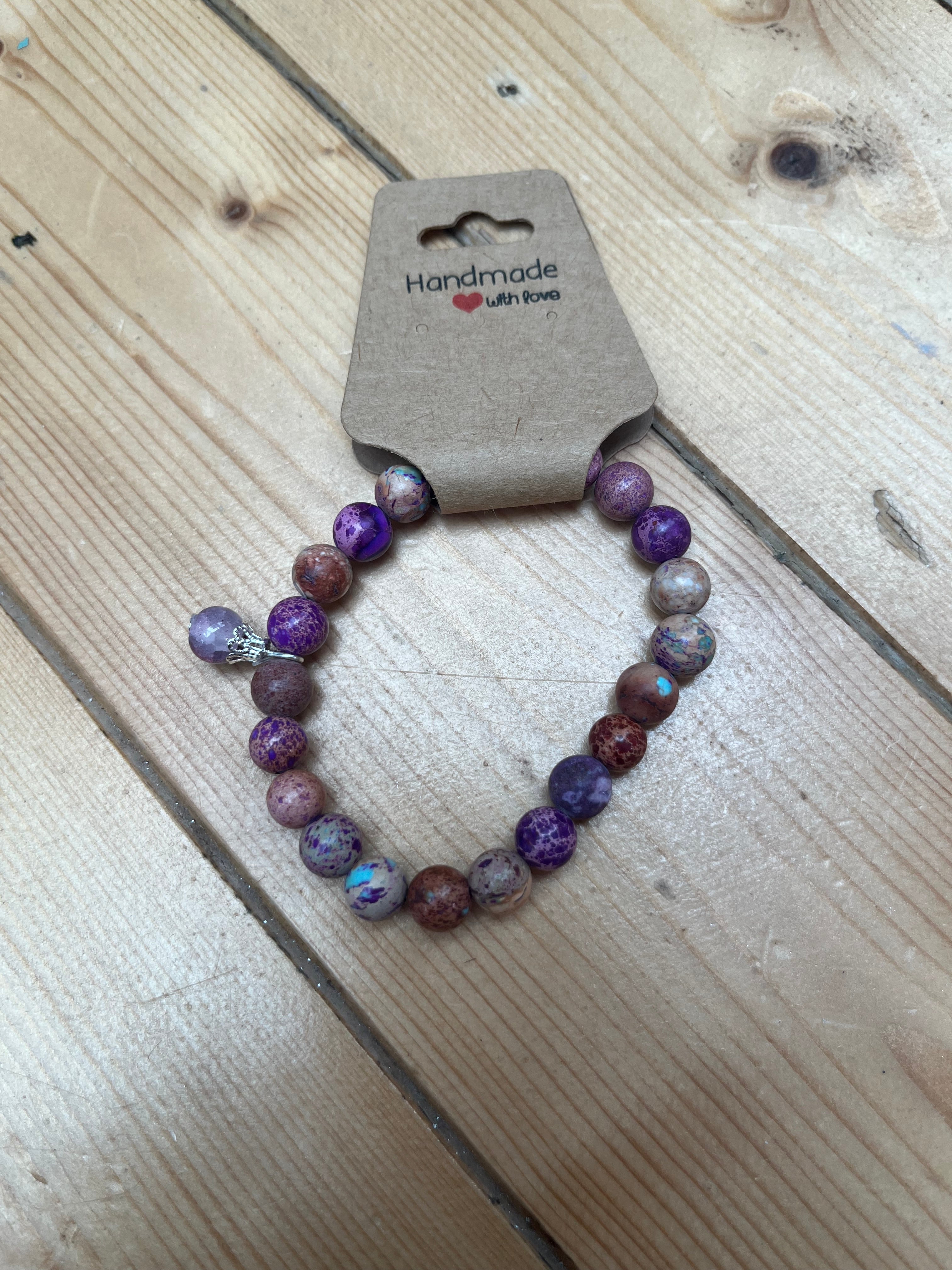 Mixed Pink Agate & Amethyst Drop Bracelet