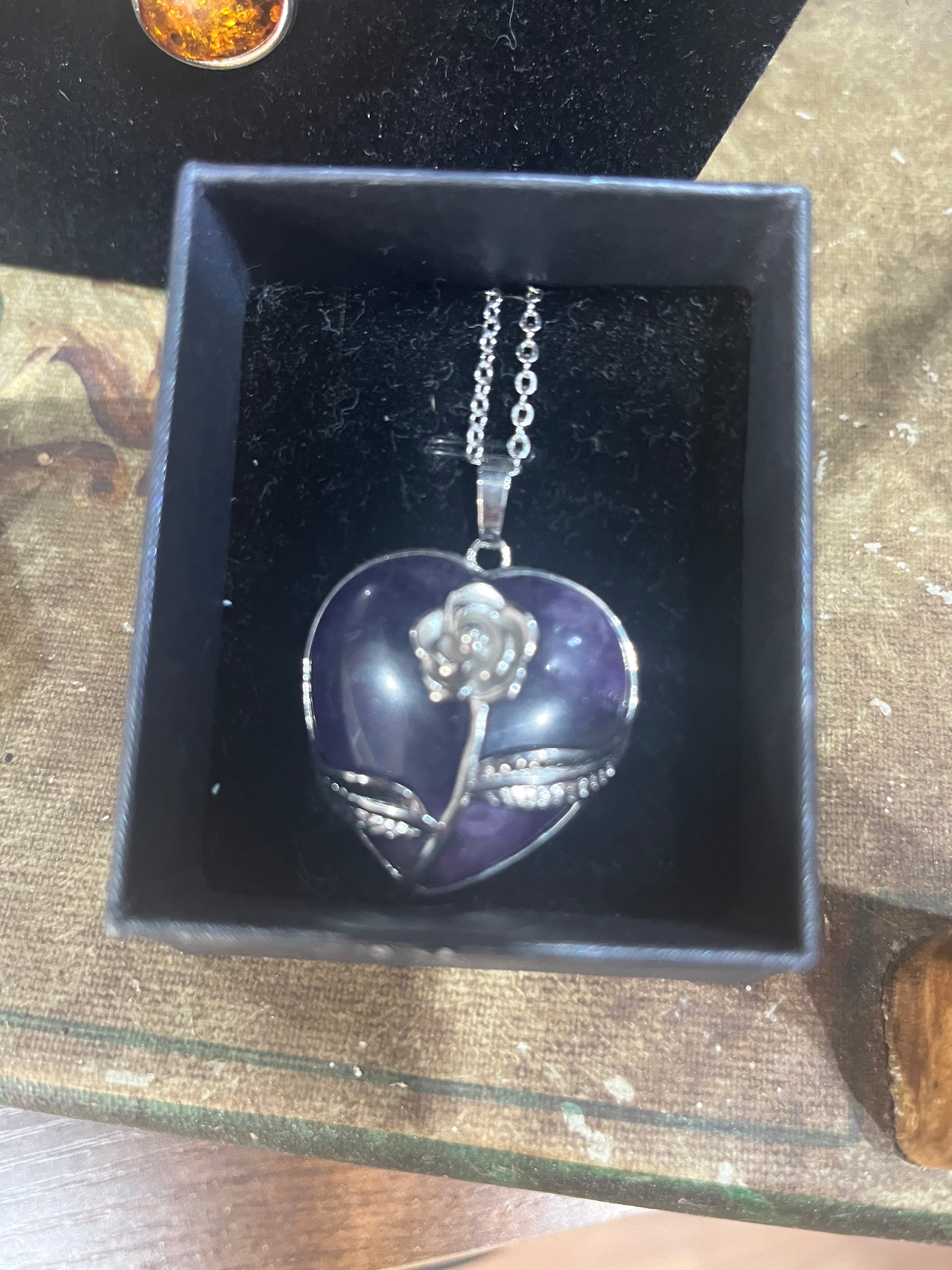 Amethyst Rose Necklace