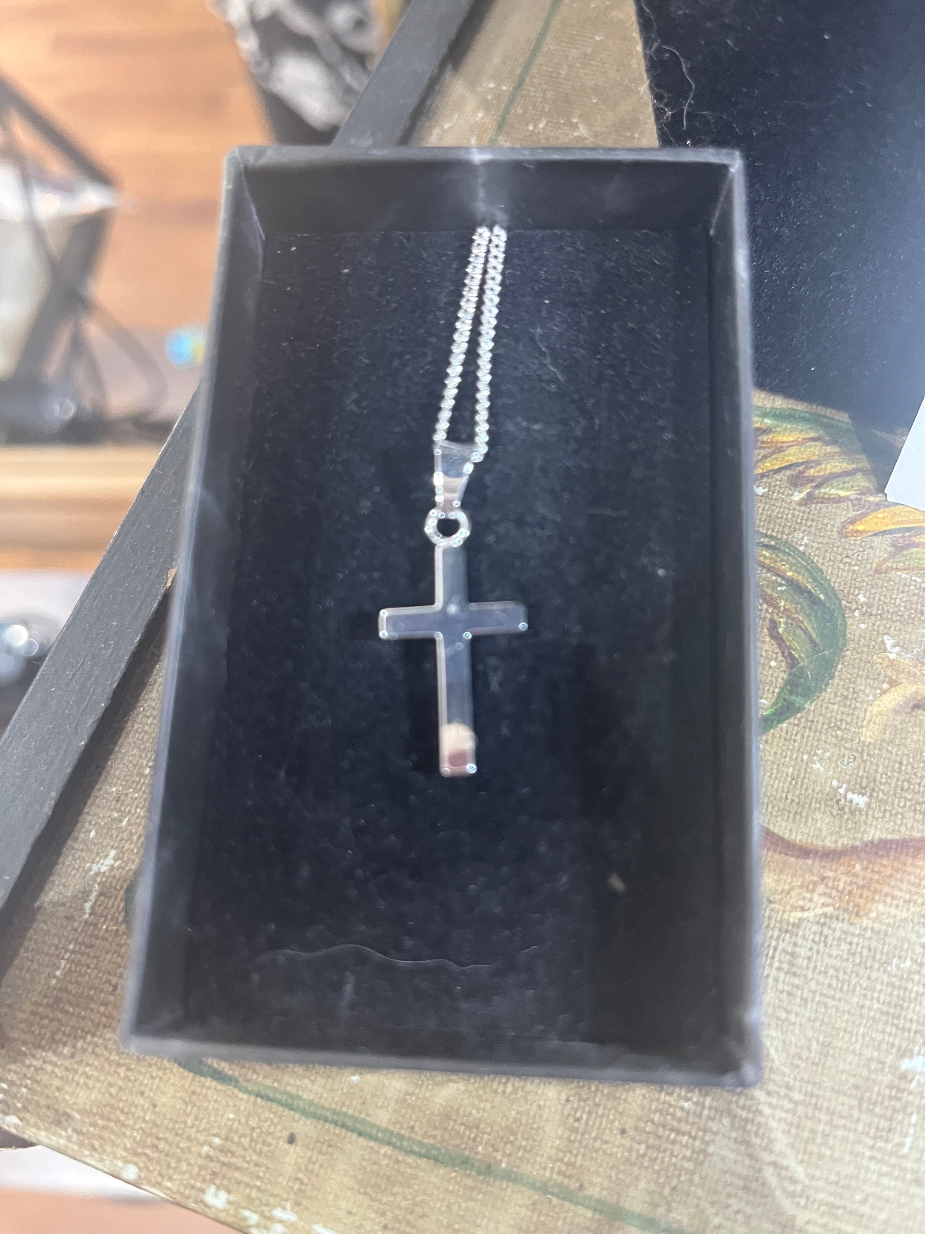 Silver Plated Cross Necklace