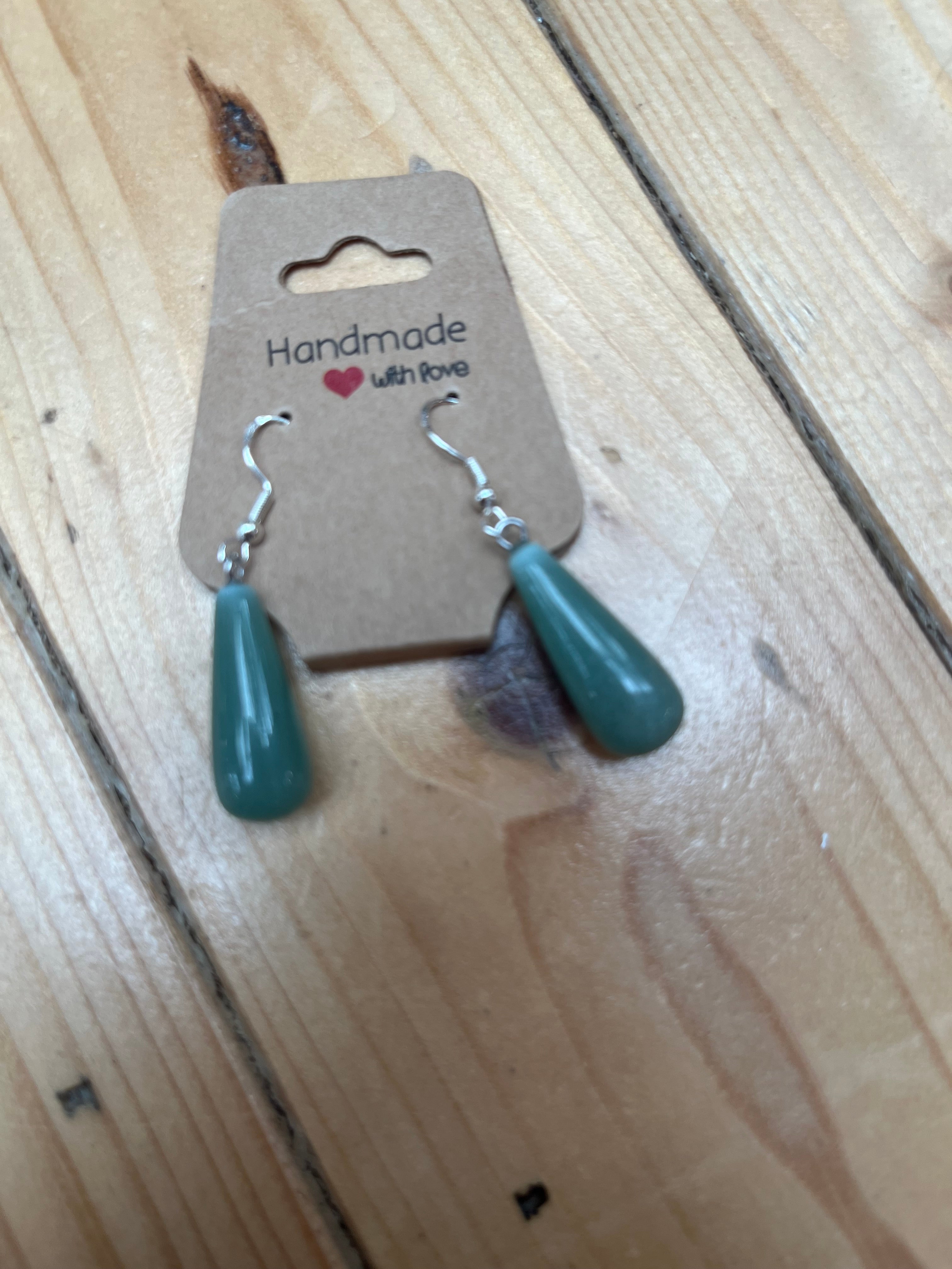 Green Aventurine Drop Earrings