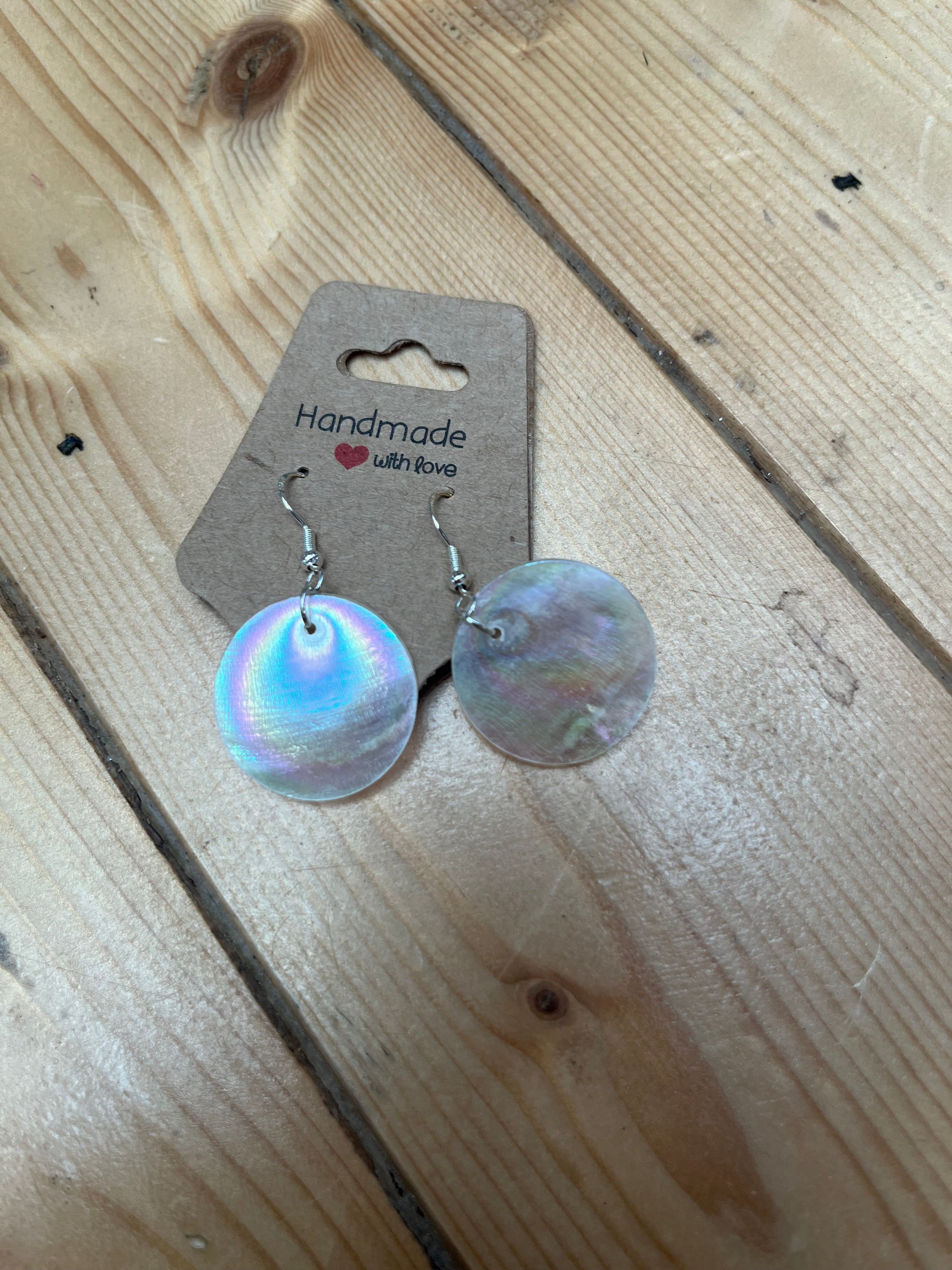 Large Pearl Shell Earrings