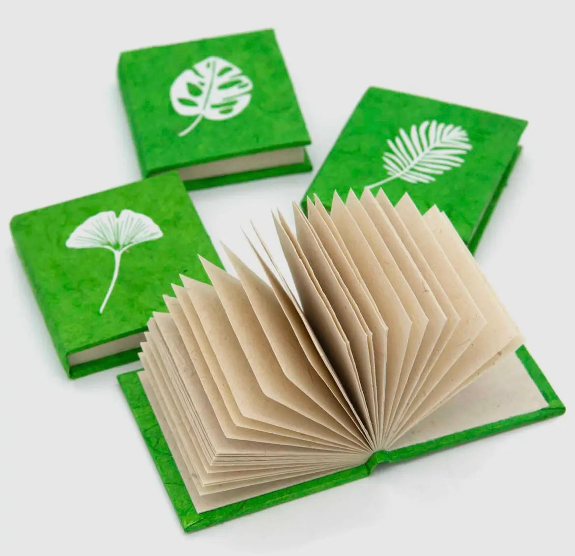 Green Leaf Mini Handmade Paper Journals
