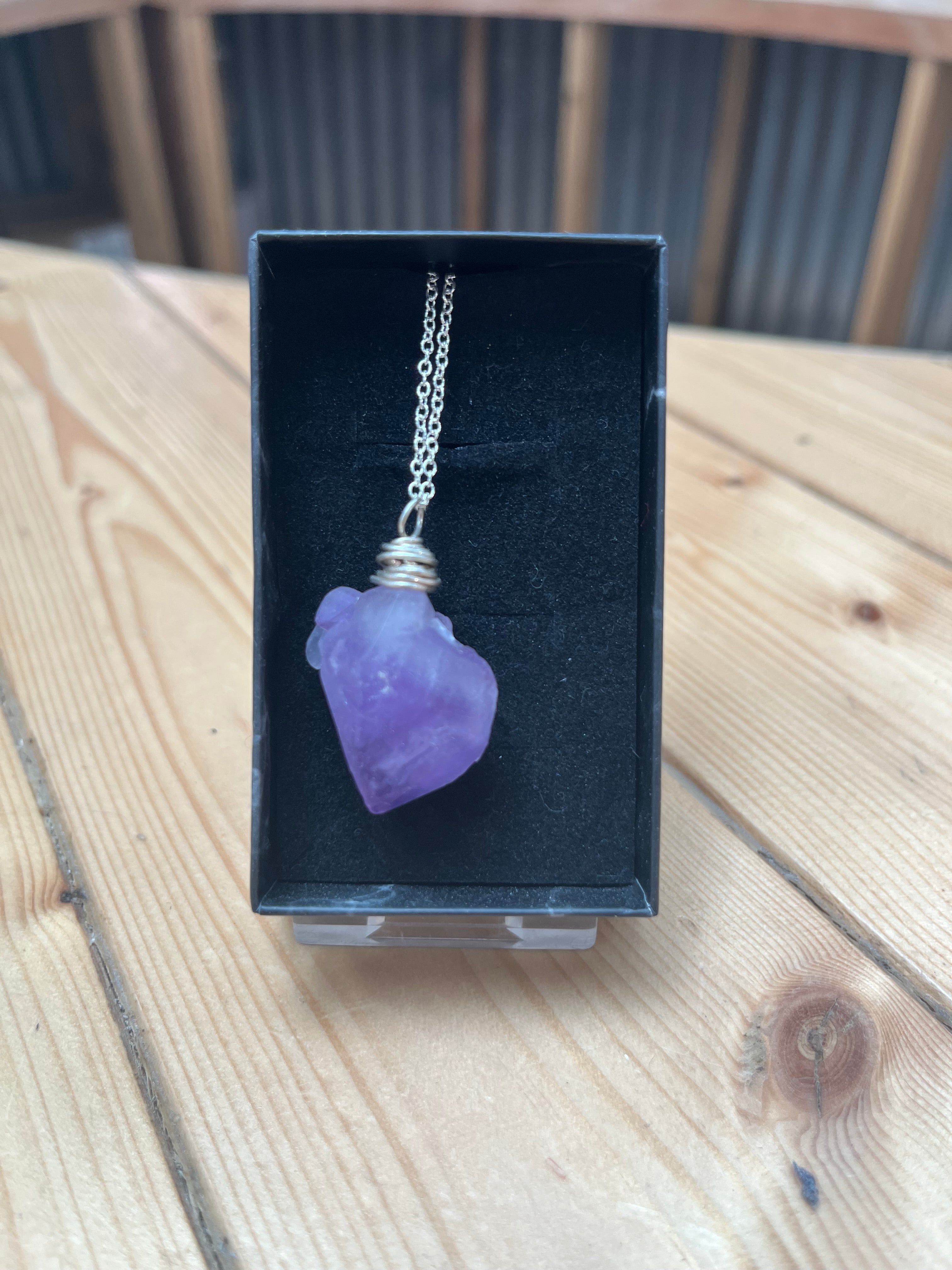 Raw Amethyst Pendant