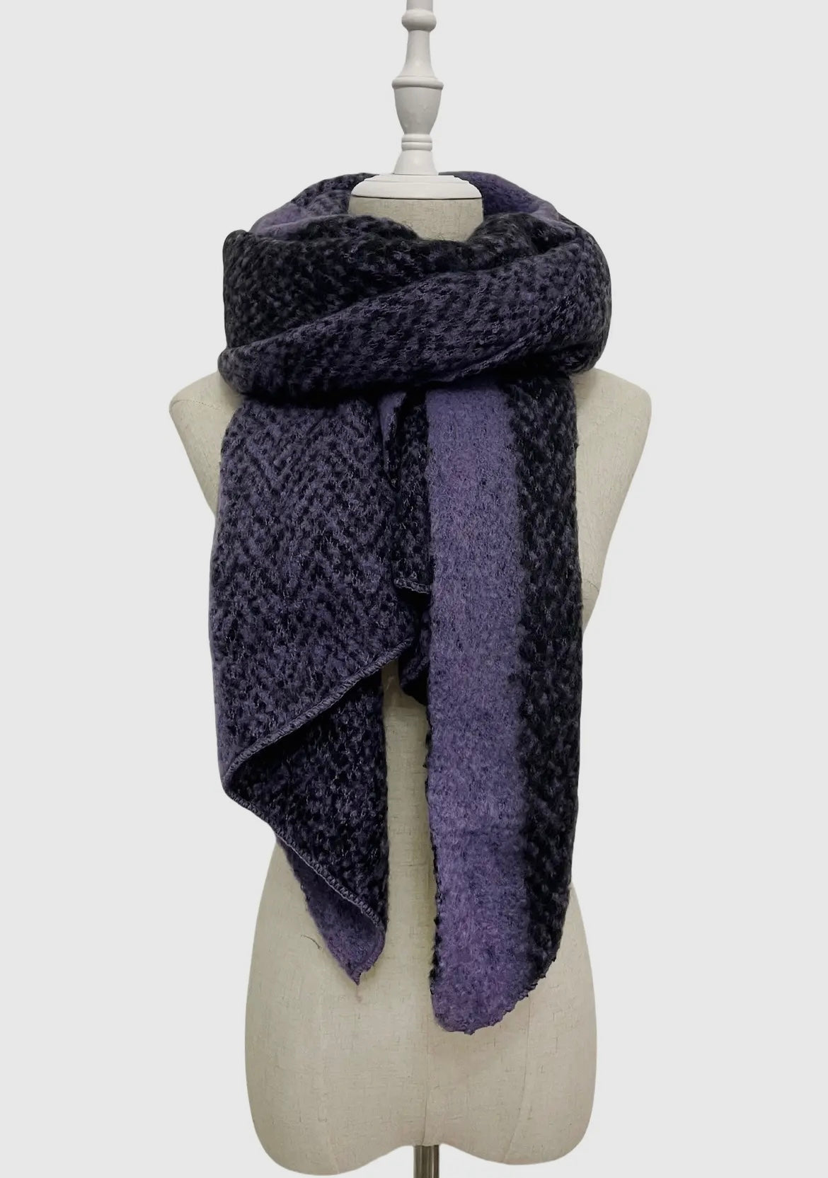 Purple & Black Scarf