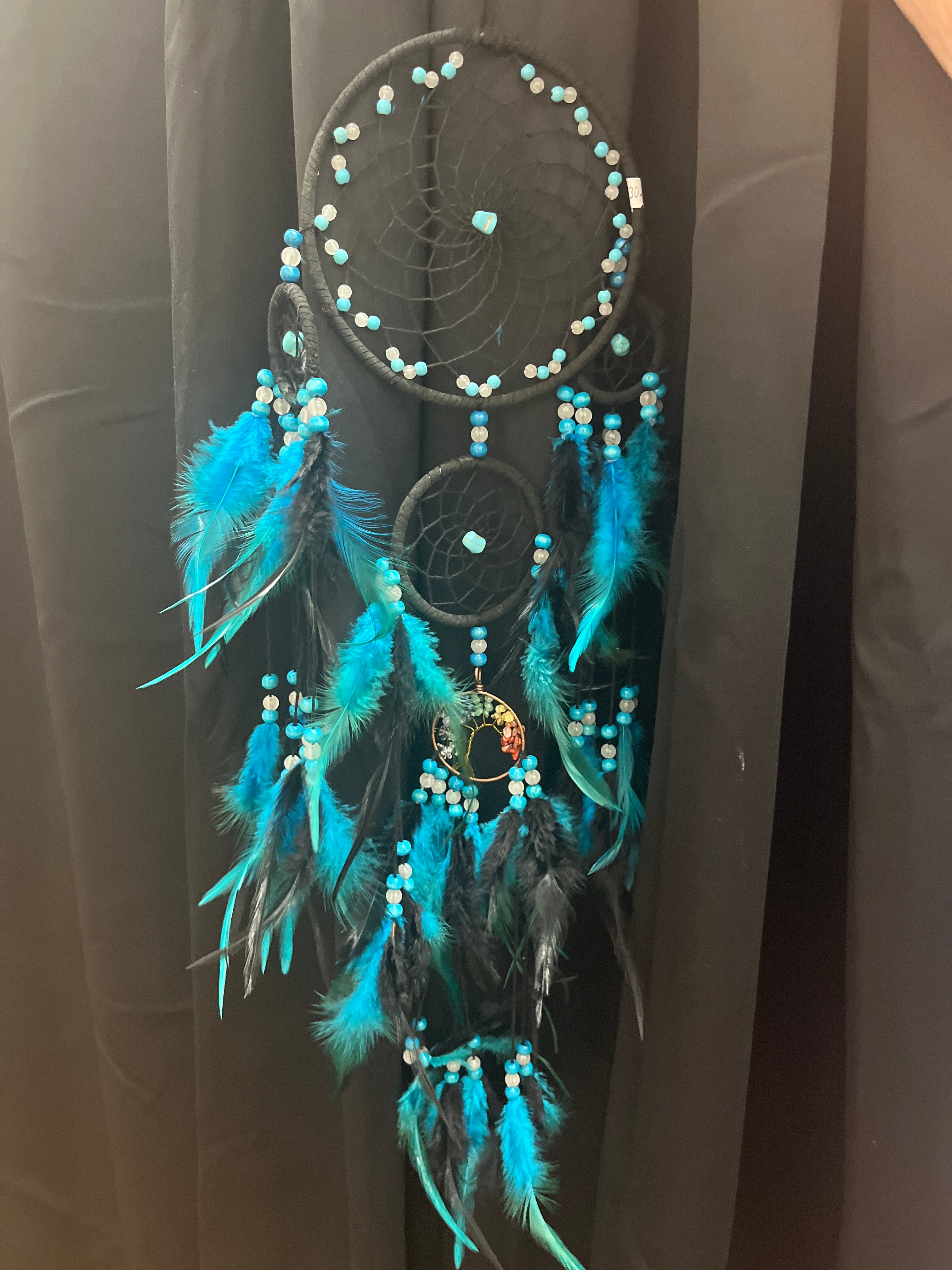 Black & Blue Tree of Life Dream Catcher